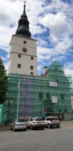 Lanškoun, radnice – fasádní rámové lešení ALFIX 0,73